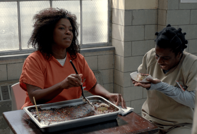 Me eating cake, watching Crazy Eyes eating cake would be nirvana for me.