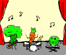 dancing vegies drawception