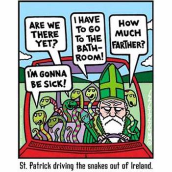 St. Patrick with snakes