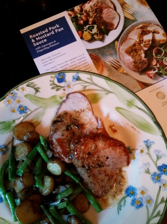 Blue Apron pork dinner