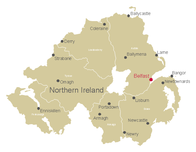 Northern Ireland map